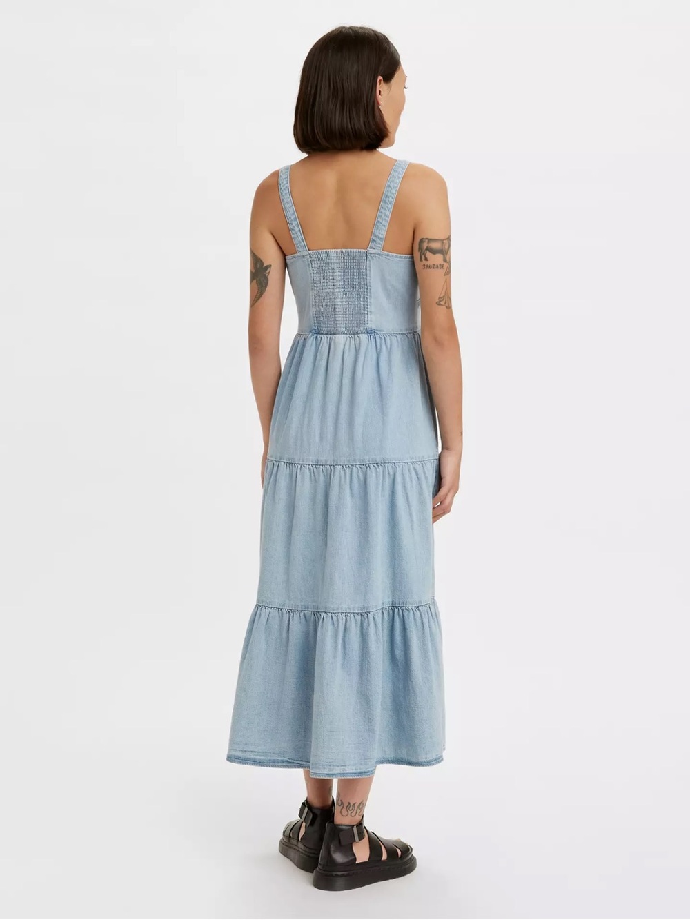 Levi's Denim Blue Maxi Dress, Size Small - Picture 3 of 5